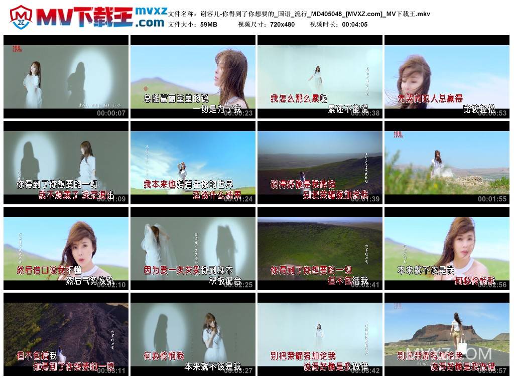 谢容儿-你得到了你想要的_国语_流行_MD405048